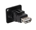 Adapter, Gerade, Stahl, USB-A 2.0-Buchse - USB-A 2.0 Plug